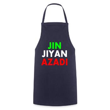 jin jiyan azadi - Tablier de cuisine - marine - Devant - AI Model Male 185 dark (185cm)