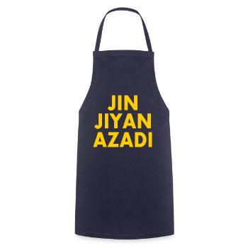 jin jiyan azadi - Tablier de cuisine - marine - Devant - AI Model Male 185 dark (185cm)