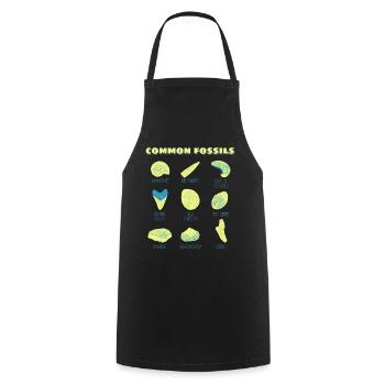 Fossils Collection Gift Fossil Hunters - Cooking Apron - black - Front - AI Model Male 185 dark (185cm)