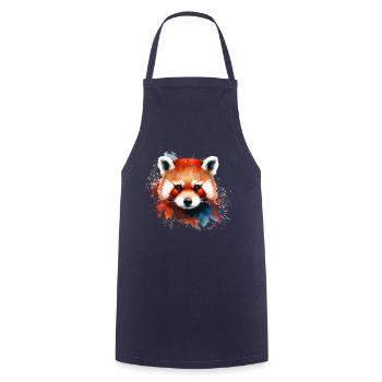 Cute red panda colorful for red panda lovers - Cooking Apron - navy - Front - AI Model Male 185 dark (185cm)
