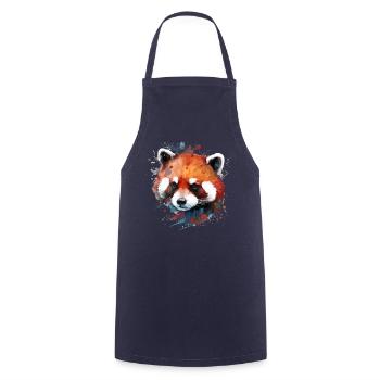 Cute red panda colorful for red panda lovers - Cooking Apron - navy - Front - AI Model Male 185 dark (185cm)