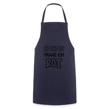 Ab und zu trage ich rot Spruch Farbe rot - Kochschürze - Navy - Vorne - AI Model Male 185 dark (185cm)