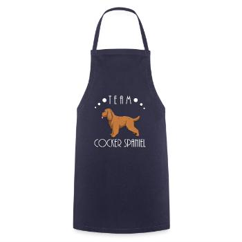 Team Cocker Spaniel - Red - Cooking Apron - navy - Front - AI Model Male 185 dark (185cm)