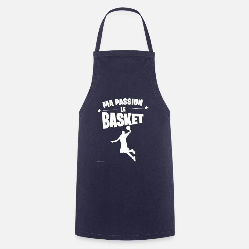 Ma passion le BASKET idée cadeau basketteur - Tablier de cuisine - marine
