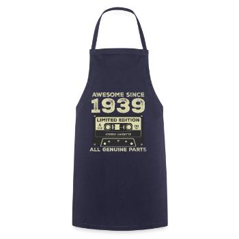 1939 Birthday Born In 1939 Vintage Retro - Cooking Apron - navy - Front - AI Model Male 185 dark (185cm)