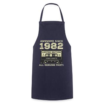 1982 Geburtstag geboren im Jahr 1982 Vintage Retro - Kochschürze - Navy - Vorne - AI Model Male 185 dark (185cm)