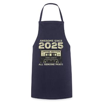 2025 Geburtstag geboren im Jahr 2025 Vintage Retro - Kochschürze - Navy - Vorne - AI Model Male 185 dark (185cm)