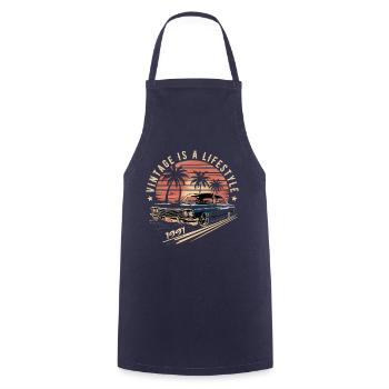 Vintage 1991 Retro Classic Car Legendary Since 1991 - Cooking Apron - navy - Front - AI Model Male 185 dark (185cm)