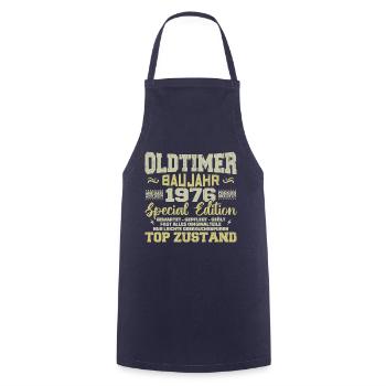 Vintage 1976 Born Retro Birthday Vintage - Cooking Apron - navy - Front - AI Model Male 185 dark (185cm)