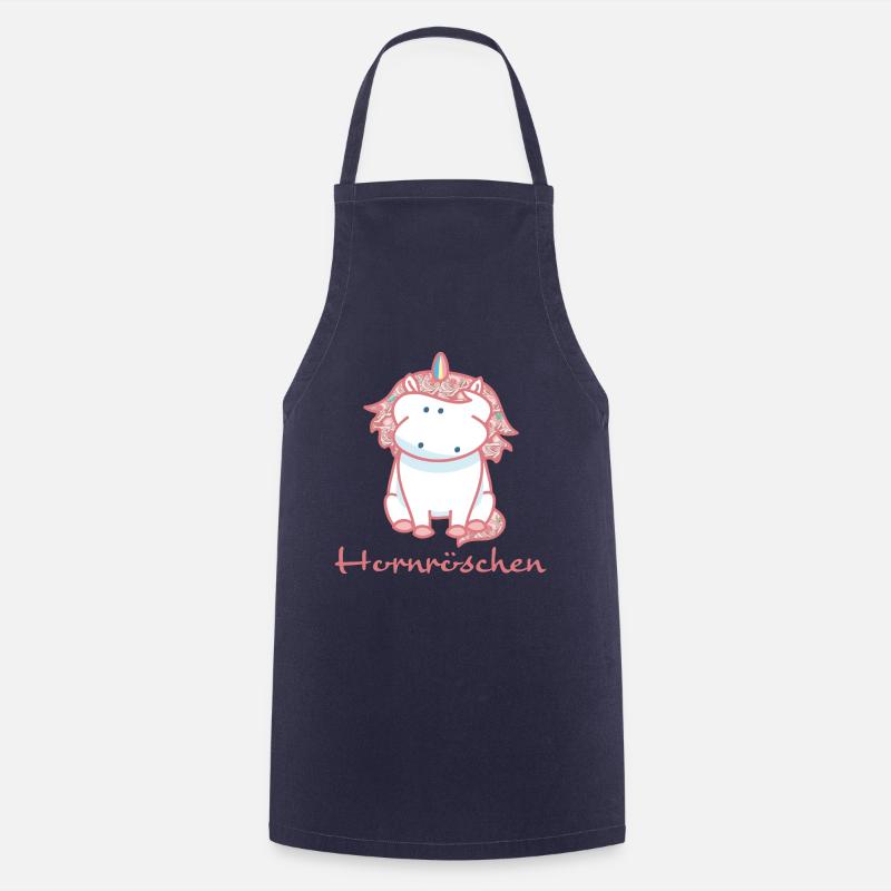 Rosen Einhorn - Kochschürze - Navy