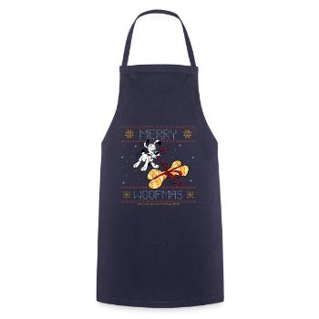 Asterix - Idefix Merry Christmas - Cooking Apron - navy - Front - AI Model Male 185 dark (185cm)
