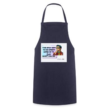 Love What You Do – Retro Pop Art Design - Cooking Apron - navy - Front - AI Model Male 185 dark (185cm)