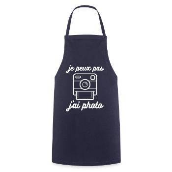 t shirt je peux pas j'ai photo - Tablier de cuisine - marine - Devant - AI Model Male 185 dark (185cm)