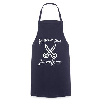 je peux pas j'ai coiffure - Tablier de cuisine - marine - Devant - AI Model Male 185 dark (185cm)