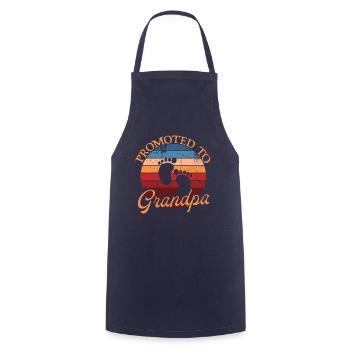 Promoted To Grandpa Vintage Sunset Grandpa - Cooking Apron - navy - Front - AI Model Male 185 dark (185cm)