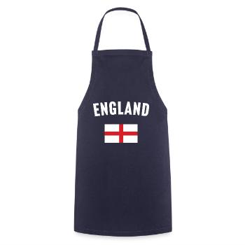England Flag - Cooking Apron - navy - Front - AI Model Male 185 dark (185cm)