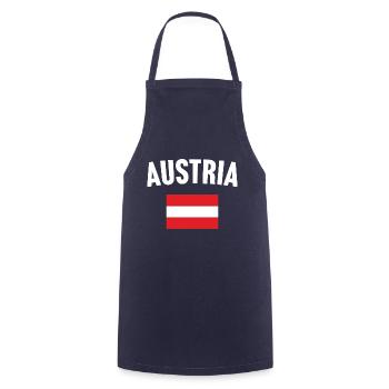 Austria Flag - Cooking Apron - navy - Front - AI Model Male 185 dark (185cm)