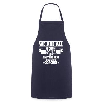 Only the best become coaches - Cooking Apron - navy - Front - AI Model Male 185 dark (185cm)