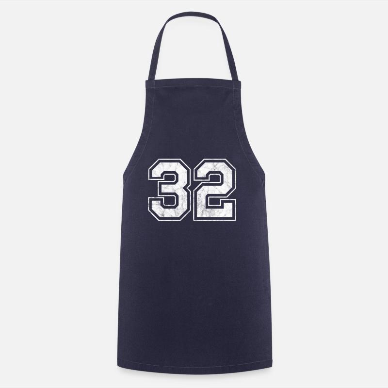 Number 32 - Cooking Apron - navy