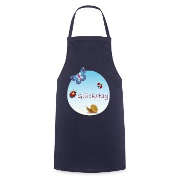 Lucky day - Cooking Apron - navy - Front - AI Model Male 185 dark (185cm)