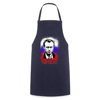 hero,nawalny,graffiti,flagge,russland - Kochschürze - Navy - Vorne - AI Model Male 185 dark (185cm)