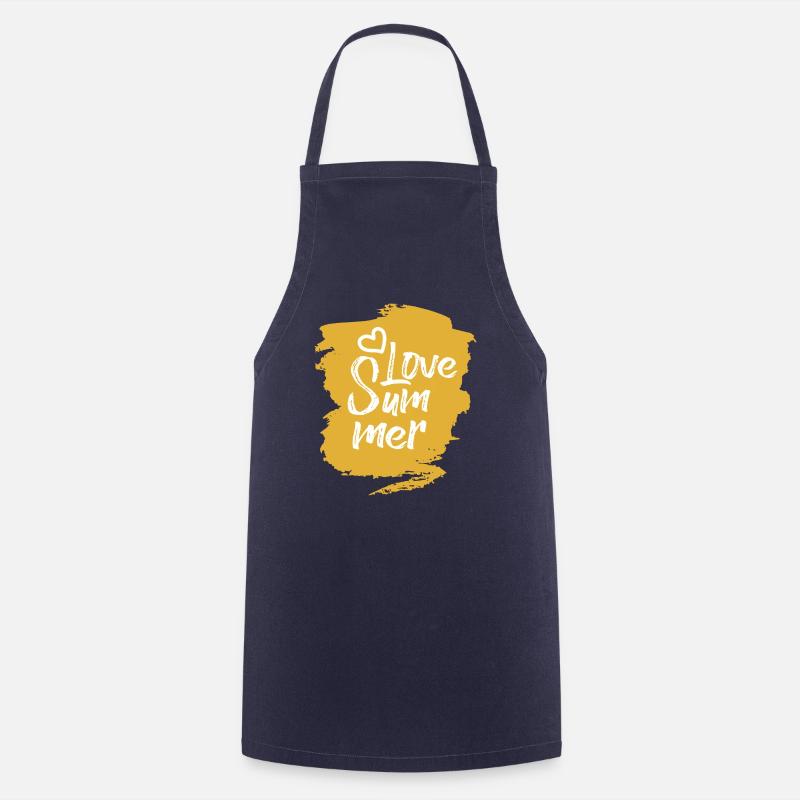 I love summer - Cooking Apron - navy