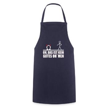 Lustiges Strichmännchen kein gutes omen - Kochschürze - Navy - Vorne - AI Model Male 185 dark (185cm)