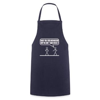 Funny stick figure - Cooking Apron - navy - Front - AI Model Male 185 dark (185cm)