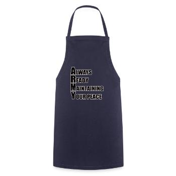 Funny US Army Military American Soldier Army - Cooking Apron - navy - Front - AI Model Male 185 dark (185cm)