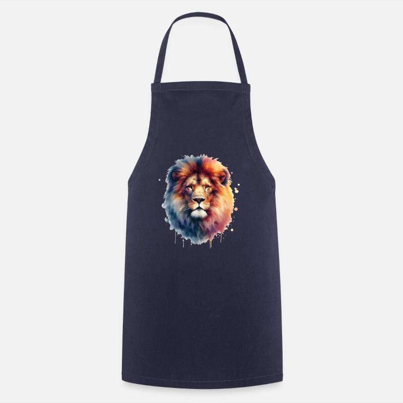Lion - Tablier de cuisine - marine