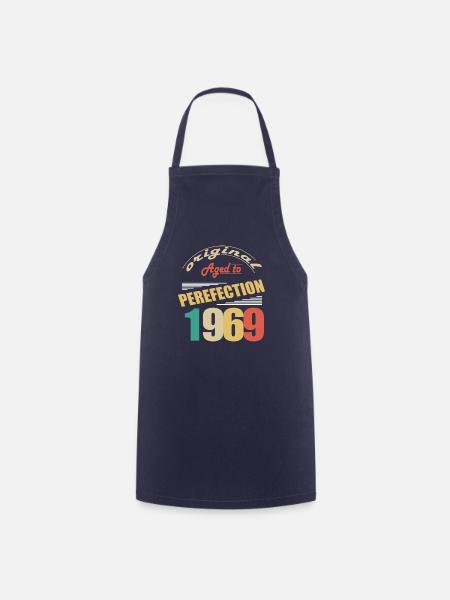 Ich bin 55 Jahre alt | Ich bin Jahrgang 1969 - Geburt - Kochschürze - Navy