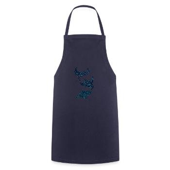 Mantarochen Manta Ray - Kochschürze - Navy - Vorne - AI Model Male 185 dark (185cm)