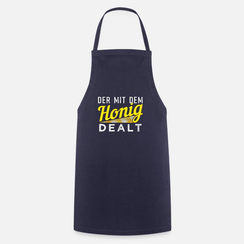 The one dealing with the honey - Cooking Apron - navy