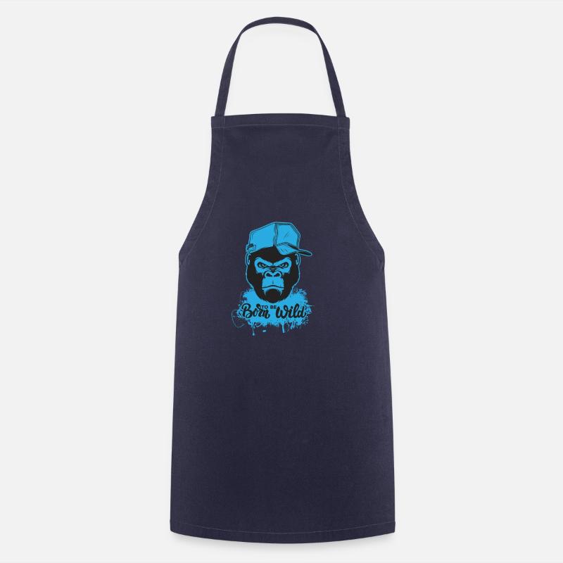 Born to be wild - Cooking Apron - navy