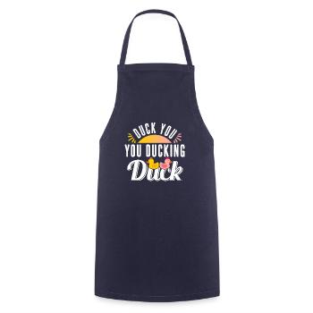 Rubber duck funny gift - Cooking Apron - navy - Front - AI Model Male 185 dark (185cm)