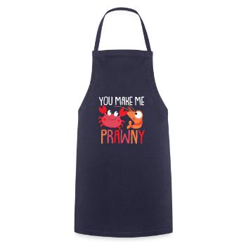 Cancer Shrimp Shrimp Gift - Cooking Apron - navy - Front - AI Model Male 185 dark (185cm)