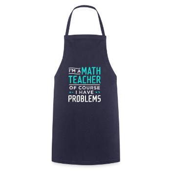 Problèmes de profs de maths - Tablier de cuisine - marine - Devant - AI Model Male 185 dark (185cm)