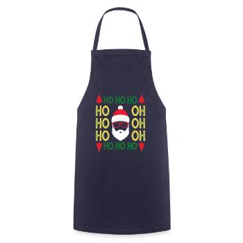 HoHoHo Rasta Santa - Cooking Apron - navy - Front - AI Model Male 185 dark (185cm)