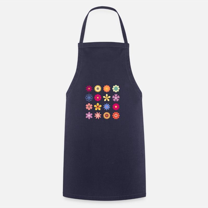 Fleurs, Fleurs vintage, Fleurs de jardin, Rose Rose Fl - Tablier de cuisine - marine