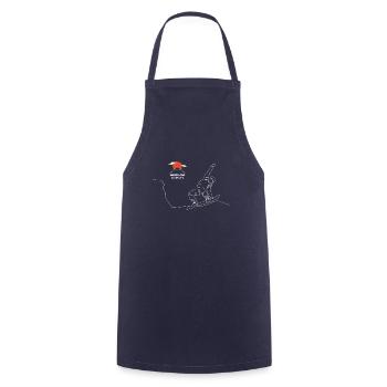 Snowboard, Snowboarder, Hokkaido Snowboard, - Cooking Apron - navy - Front - AI Model Male 185 dark (185cm)