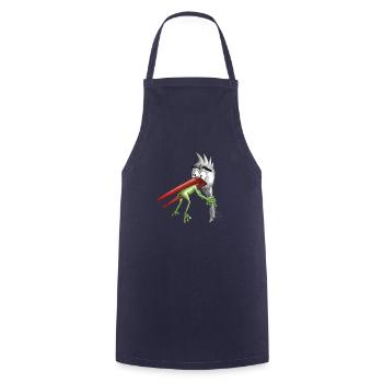 Storch mit Frosch - Kochschürze - Navy - Vorne - AI Model Male 185 dark (185cm)