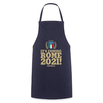 ITALIEN, ITALIA FOOTBALL ITS COMING ROME USED LOOK - Kochschürze - Navy - Vorne - AI Model Male 185 dark (185cm)