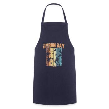 Surf pour surfeurs Vintage Byron Bay Idée cadeau - Tablier de cuisine - marine - Devant - AI Model Male 185 dark (185cm)