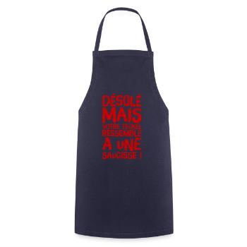 Désolé mais votre teckel ressemble à une saucisse! - Tablier de cuisine - marine - Devant - AI Model Male 185 dark (185cm)