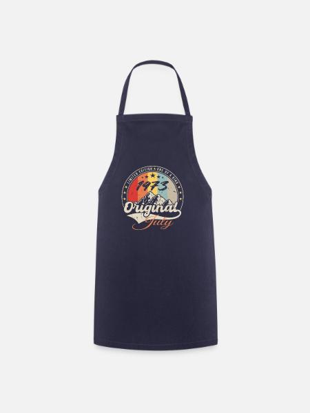 1973 Juillet - Cadeau D'anniversaire 1973 Juillet - Tablier de cuisine - marine