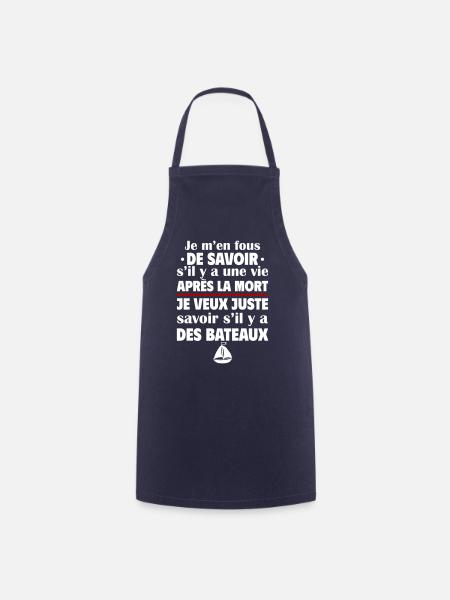 Je veux juste savoir si bateau, cadeau de noël - Tablier de cuisine - marine