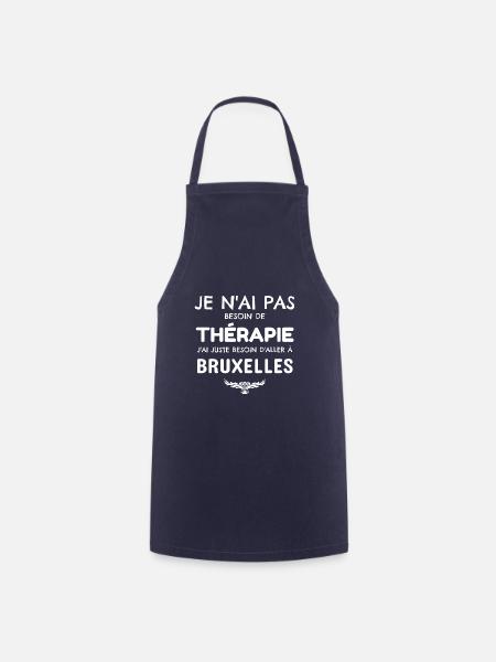 Bruxelles thérapie - Tablier de cuisine - marine