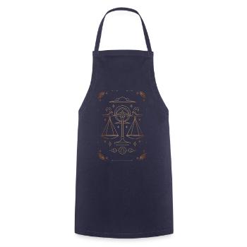 Zeichen der Waage: Sternbild - Kochschürze - Navy - Vorne - AI Model Male 185 dark (185cm)