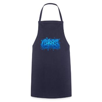 Graffiti  CHRIS Prénom cadeau idéal imprimable sur - Tablier de cuisine - marine - Devant - AI Model Male 185 dark (185cm)