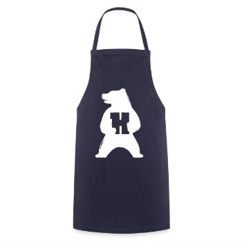 H-Bär Silhouette - Kochschürze - Navy - Vorne - AI Model Male 185 dark (185cm)